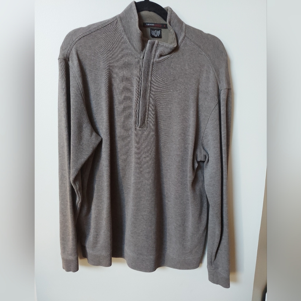 Nike Tiger Woods Collection Pullover Sweater Mens large Golf 1/4 Zip grey